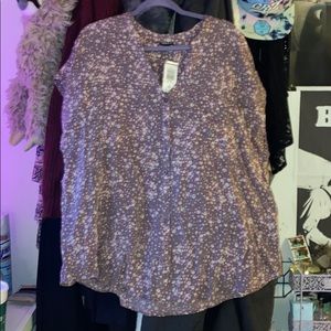 Torrid floral button down top